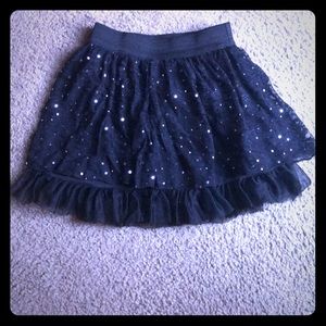 Little girls skirt (Black with lace and sparkles)